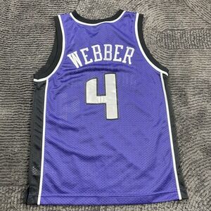 Nike Youth M 12/14 Vintage Sacramento Kings Chris Webber #4 Jersey NBA Purple